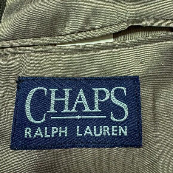 Chaps Blazer Men 42L Brown‎ Wool Cashmere Suit Jacket Business Casual Wedding - Picture 10 of 16